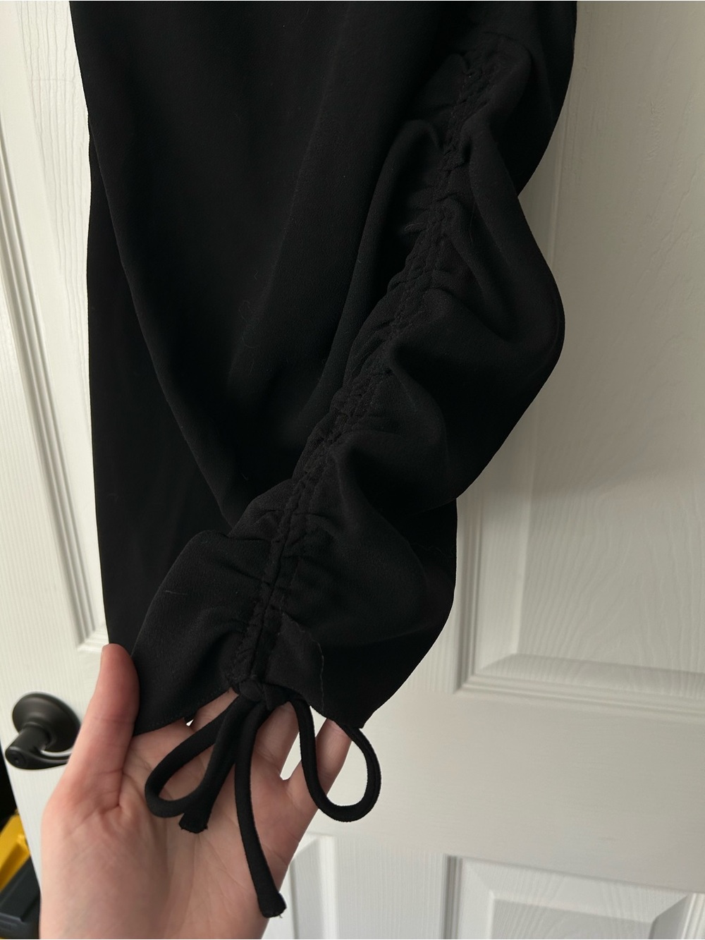 ZARA Black Strappy Ruched Mini Dress, Size XS - Picture 3 of 4